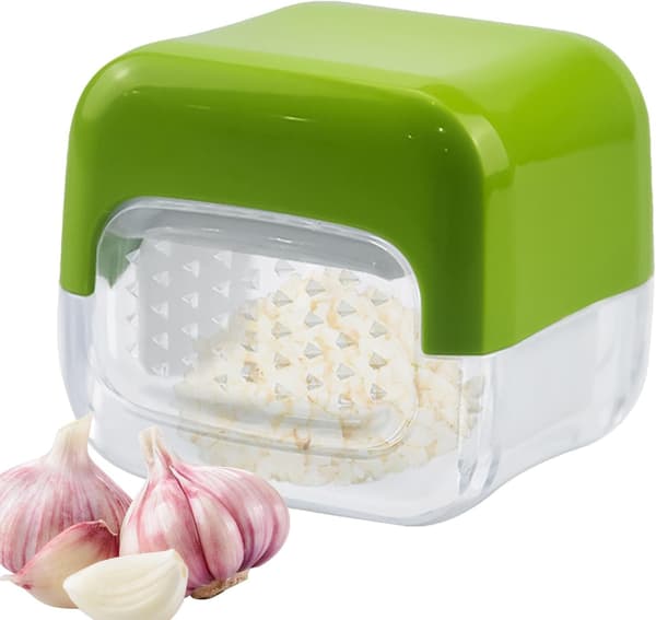 Garlic Press | Stainless Steel Garlic Press - Garlic Press, Hand Press, Kitchen Gadget Grinding Tool for Crushing Garlic