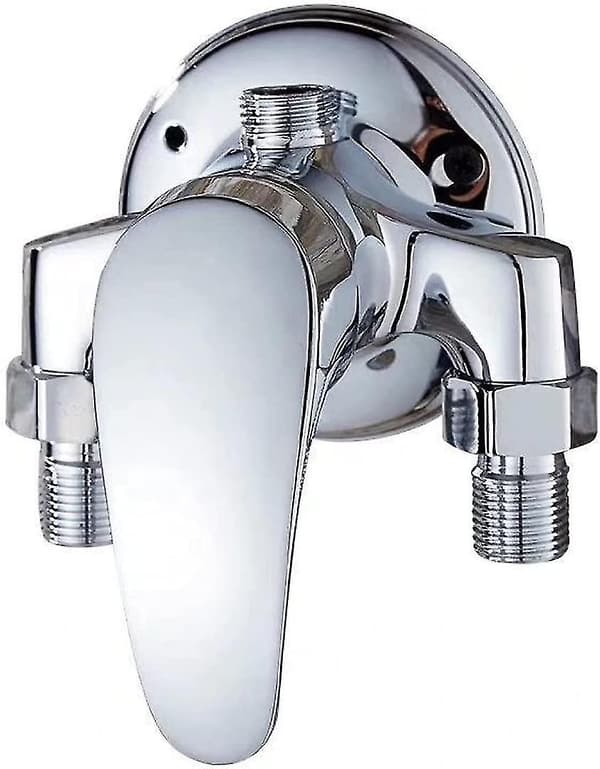 Wall Mounted Single Handle Brass Shower Faucet for Bathroom Cold and Hot Water, Chrome