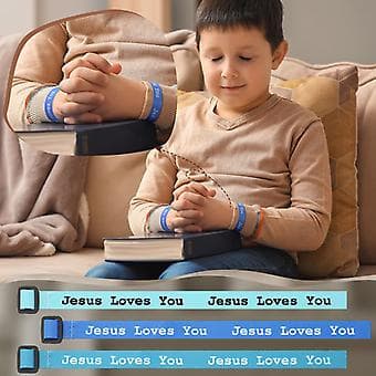 15 st Jesus älskar dig vävda armband religiösa armband