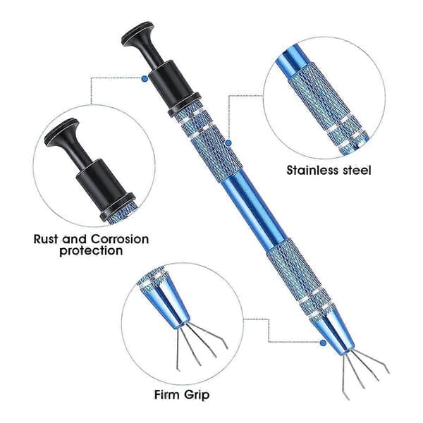 3 stk Piercing Ball Grip Tool Set Juvelererværktøj, 4-klo griber til smådele smykkefremstilling_Overraskelse