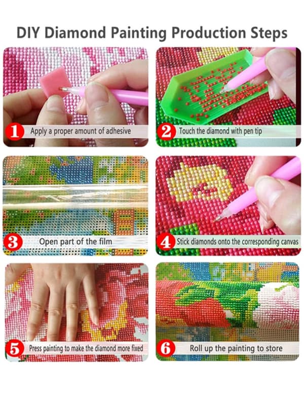DIY 5D Dovendyr Diamantsett Full Diamant 30 * 40cm, Dyrevann Di