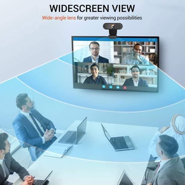 1080P Full HD Live Streaming Webcam med Støjreducerende Mikrofon og USB Plug and Play PC-Webcam til Video og Optagelse
