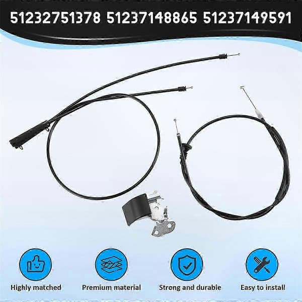 Hood Cable and Handle Compatible with MINI Cooper Models 2007-2015[LD]