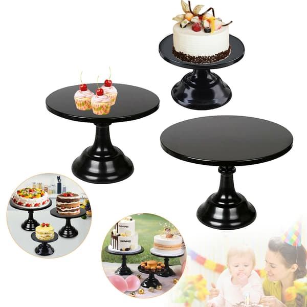 Metallkakefat, 8-tommers søylestil cupcake-displaystativ dessertbrett