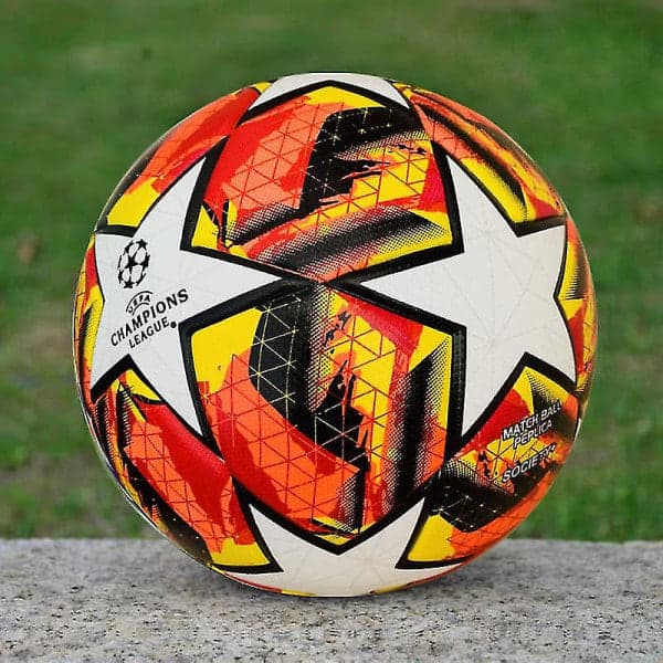 UEFA Champions League Flame Red (til kamptræning) fodbold kampstørrelse nr. 5 til voksne