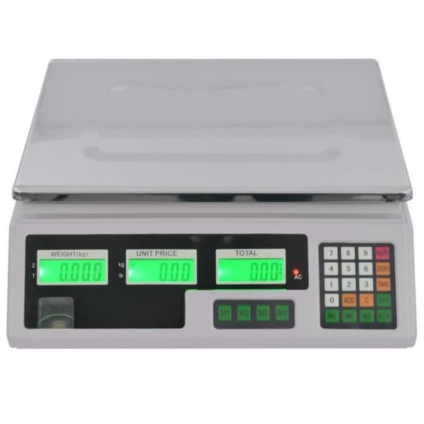 30 kg digitalvekt med oppladbart batteri