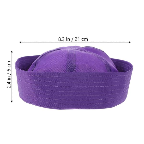 Sailor Hat for Cosplay Costume Party Purple Navy Captain Hat