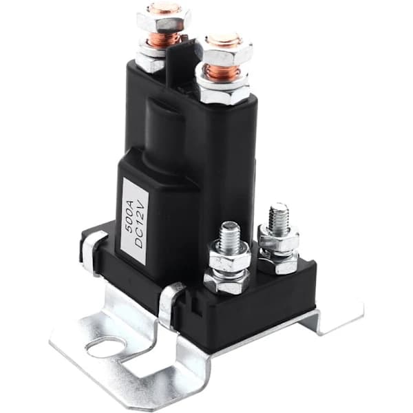 Dobbelt batteriisolatorrelé start 4 terminaler 500A 12V for bilbryter