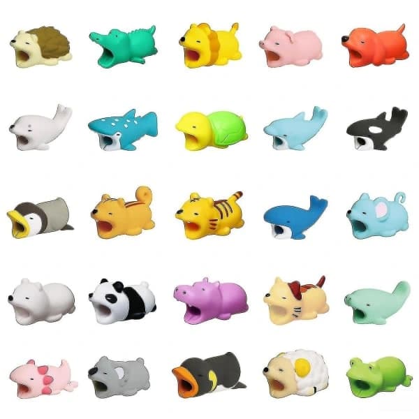 USB Cable Protector Animal Mobile Phone Charger Cable Protector 25 pcs