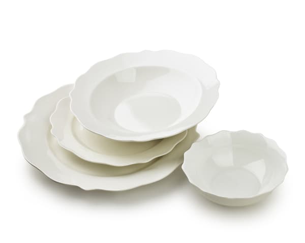 Desserttallerken ISABELLE 21x21 hvit 1 stk