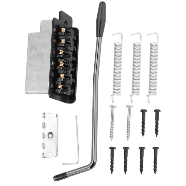 ST Guitar Black Tremolo System Roller Single Locking Vibrato Bridge Tailpiece