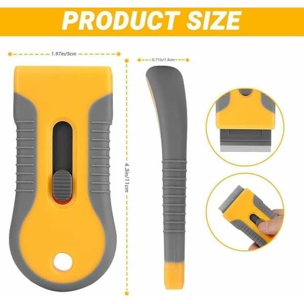 Glass and Ceramic Scraper with 20 Spare Parts for Gasket Labels and Decals