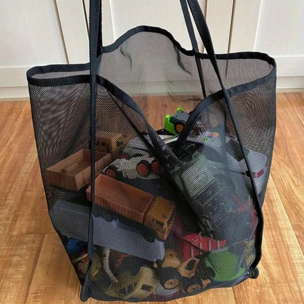 Suurikokoinen rantakassi, kevyt verkkokassi, muodikas ja monipuolinen ostoskassi