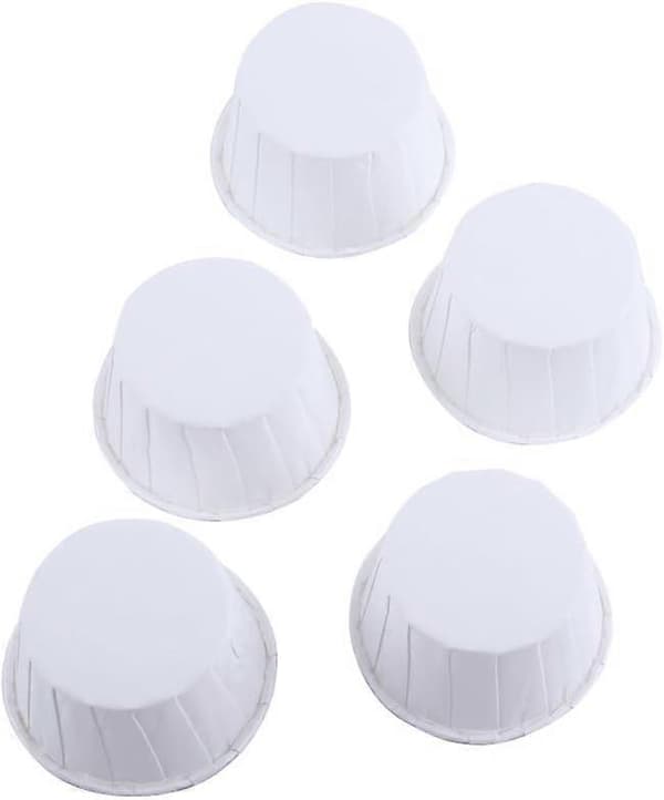 100 stk Cupcakeformer Mini Bakeformer Papirformer for Cake Pops Muffins Cupcakes (Hvit)