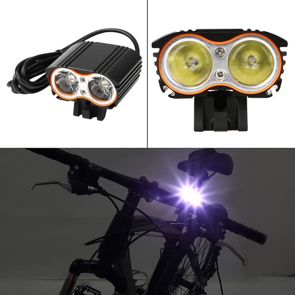 Lyssterk LED 2000LM USB Sykkelhodelykt Sykkel Frontlys for Nattsykling
