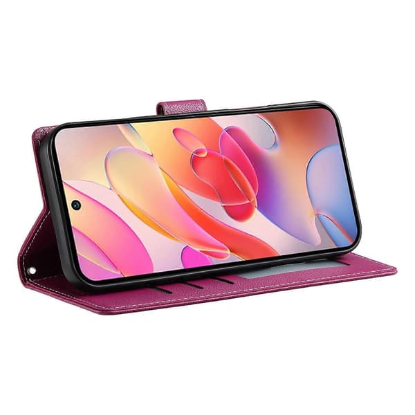 Magnetisk Litchi Læderpung Etui med Håndledsrem til Samsung Galaxy A17 5G[JUN]