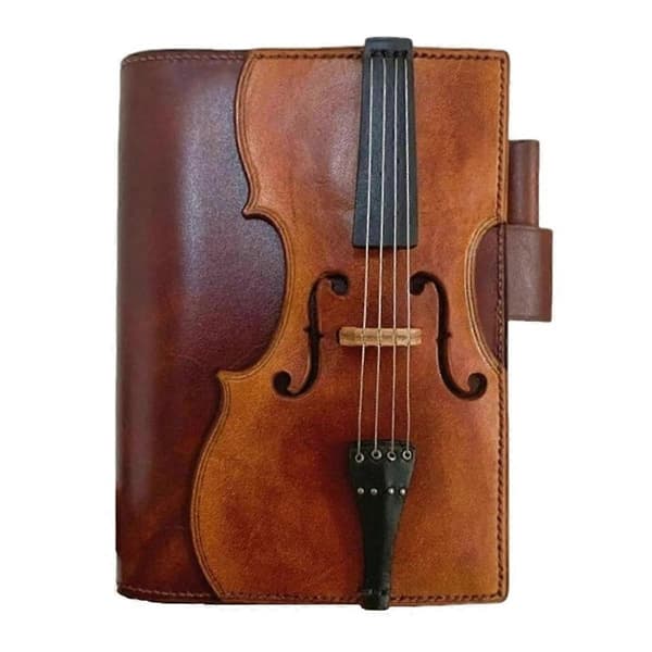 Violin PU Læder Notesbog - Musik Nodeblok, Kohuds Journal