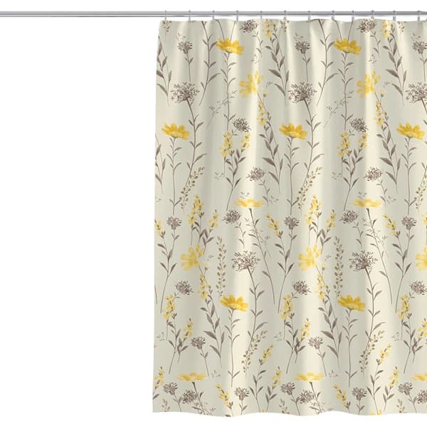 /EA/Dusjforheng 100 x 180 cm Planter Blomster Tykt Polyesterstoff