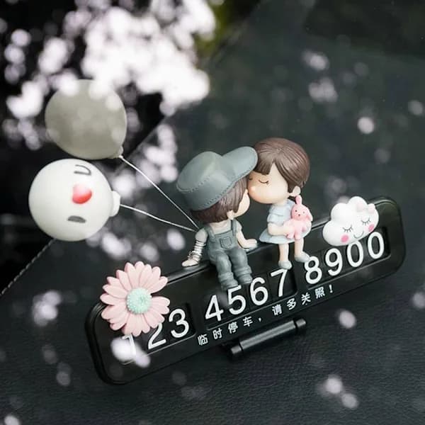 Temporary Parking Sign with Couple Action Figures, Ornament 6