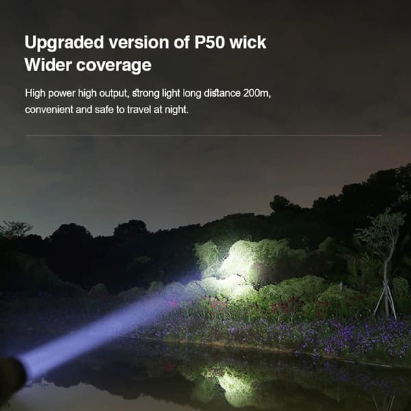 Rechargeable LED Flashlight with Hook - Emergency Flashlight for Camping and Hiking - FA-XPE (300mAh) XPE (300mAh)