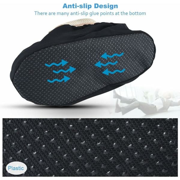 Dustproof Shoe Covers for Home L (EU 44-48), Durable Shoe Covers, Reusable Overshoes (3 pcs)