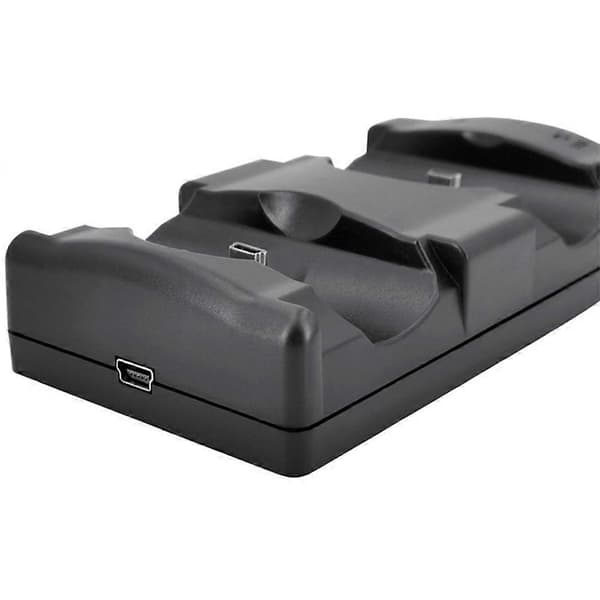 PS3 Håndkontroll Ladestasjon med LED-indikator for Dualshock & Move[JUN]