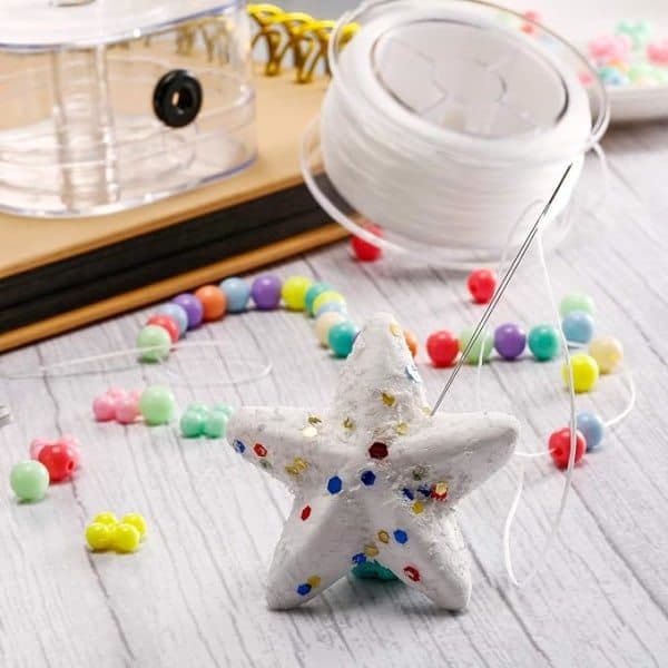 Bead Cord 0.8mm, Durable Thread, Beading Wire, White, 70 Meters/Roll, for Jewelry Bracelets, Beading Thread