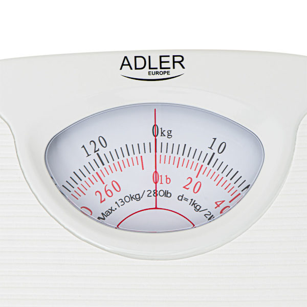 Adler analog personvekt Vit 1.46