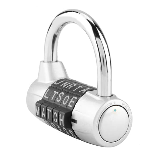 Suitcase Gym Locker Security Lock with Password - Silver