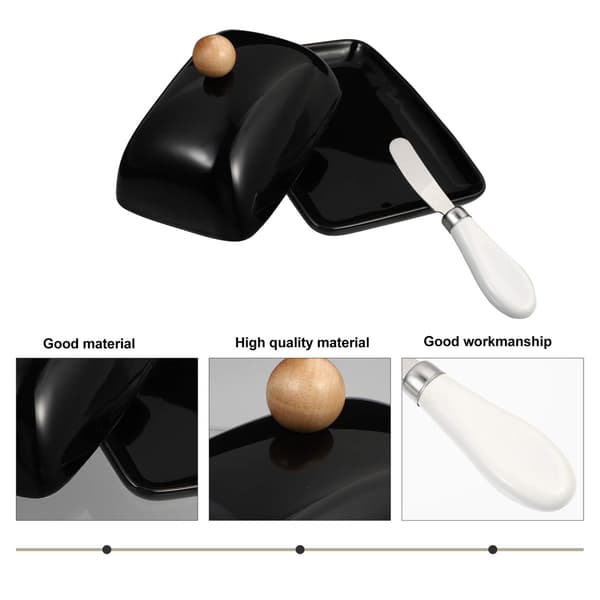Butter Dish with Lid, Ceramic Butter Container, Butter Holder for Kitchen Countertop Accessories