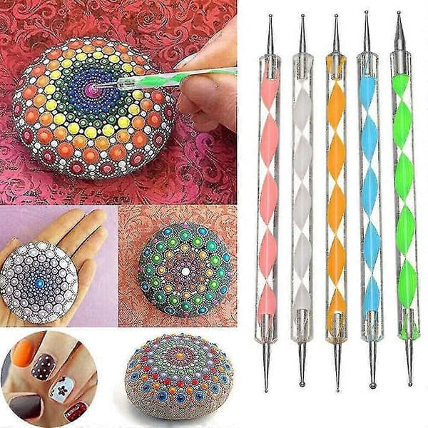 13 st Mandala Dotting Verktyg Målningsset Stenmålningspennor