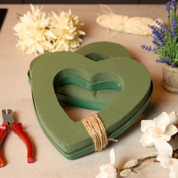Blomsterskumhjerte sett med 2