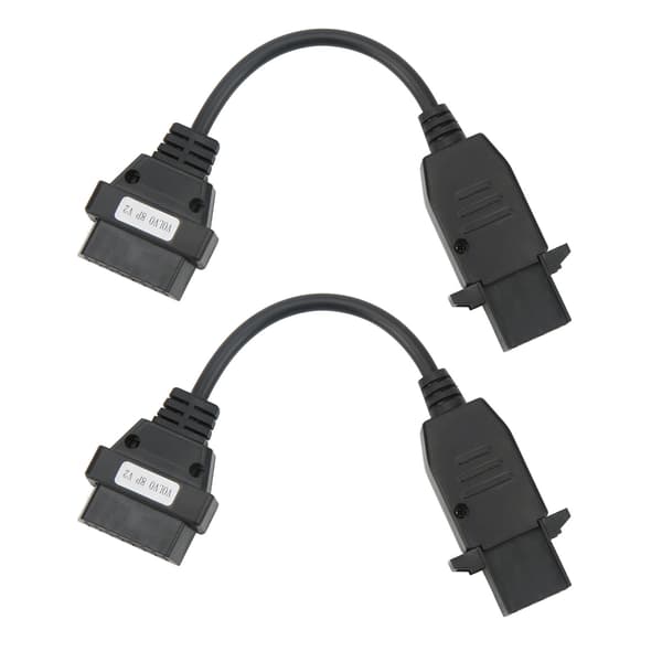 2 stk OBD2 Diagnostikkabel 8-pin til 16-pin Fleksibel Kompakt Let Bærbar Erstatning til Lastbiler