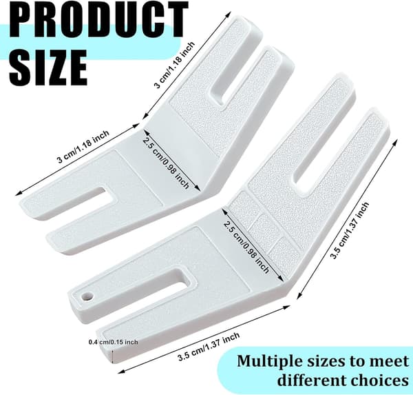 2 Pcs Sewing Machine Presser Foot Tool, Thick Sewing Aid, White