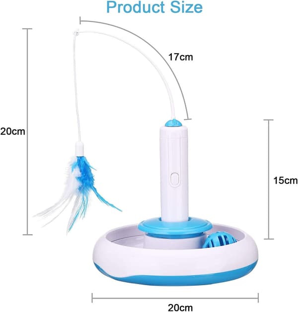 Interactive Indoor Cat Toy with Electric 360° Rotating Feather and