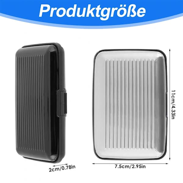 Møntlomme og RFID-beskyttelse, Aluminium Kortholder, 2-pak