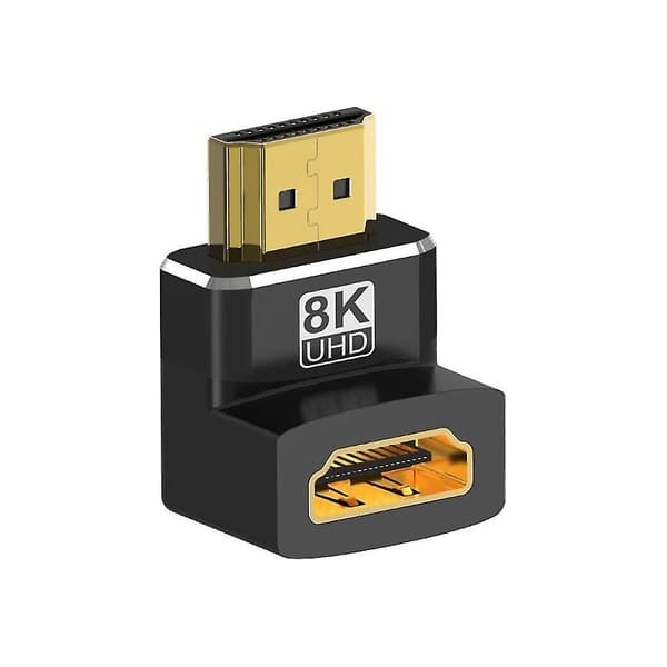 8k-kompatibel Höger- Adapter-kompatibel Han till Hona Elbow Co