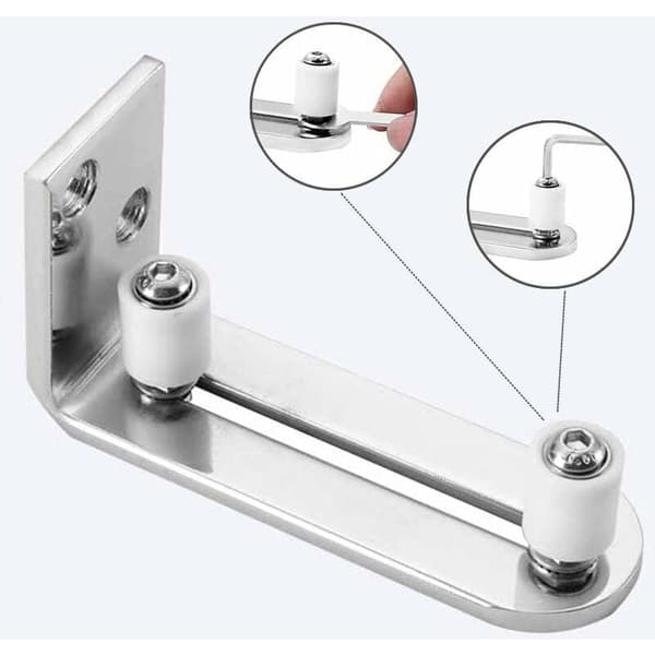 Floor Guide Sliding Door Guide Wall Mounted Door Guide Ball Bearing Silver