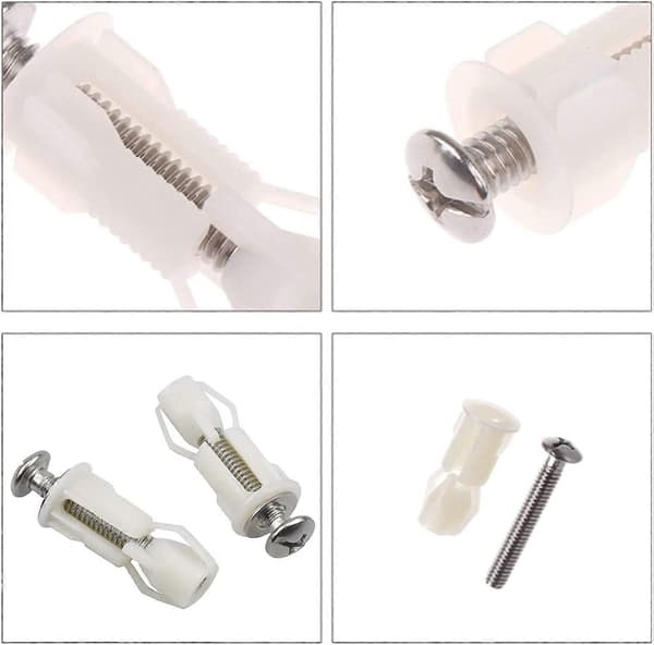 Toiletsæde Ekspansionsskruer Toilethængsel Topmonteringsskruer Nylon Kit Tilbehør [DB]