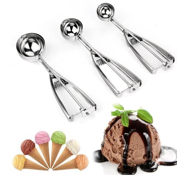 4/5/6 cm isske i rustfrit stål Isske Scoop Piskeris (3 stk)