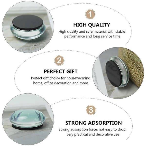 1 Set/12 pcs Unicorn Pattern Refrigerator Magnet Crystal Glass Refrigerator Magnet (30 mm) 3x3 cm