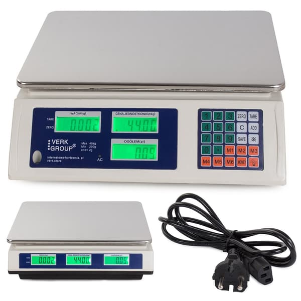 Elektronisk butikkvekt LCD 40 kg 2850