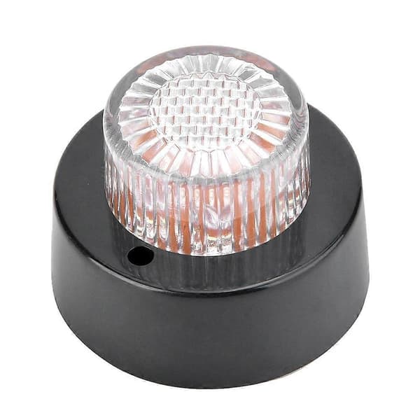 24V Mini Round Side Marker Light Signal Indicator Position Lamp for Trailer Truck (White)