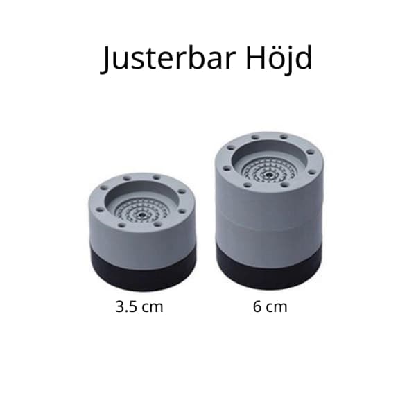 Vibrationsdæmpere til vaskemaskine/tørretumbler - Grå