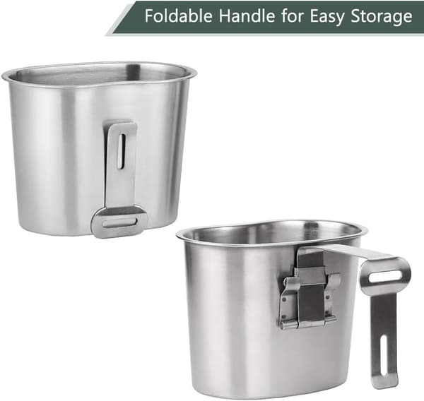 Militær Vannflaske Kit 2stk 1000ml 600ml Rustfritt Stål Militær