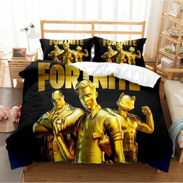 Duvet Cover Gamer 200x200 cm, Double Size, Patterned Bedding Set, 2 Pillowcases 50x75, With Zipper, Soft Microfiber (K7)