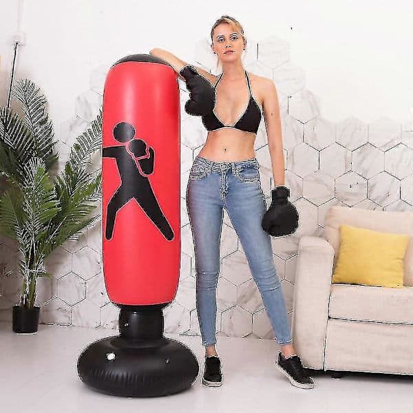 160 cm Inflatable Punching Bag Red 160cm Red 160cm