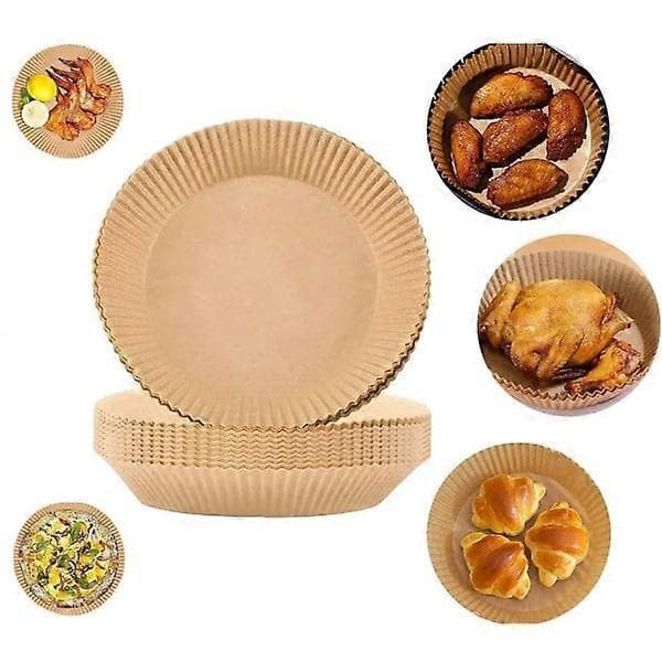 100-pak airfryer-papir til airfryer, brun