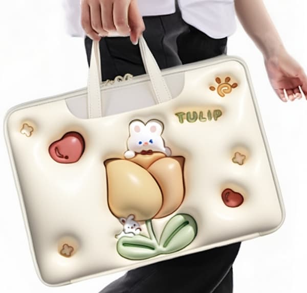 Laptop Case 15.6 inch Shockproof Waterproof Protective Sleeve for Laptop 3D Happy Rabbit Design