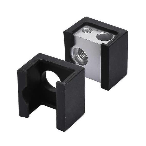 MK10 Sort Silikonebeskyttelsesetui til Aluminium Varmeblok 3D-printerdel